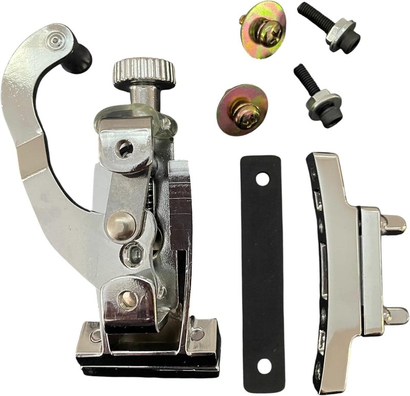 AIAS Snare Drum Strainer and Butt Plate Set (AS-3) with Mounting Hardware and Chrome Finish for Drum Restoration Projects - Image 3